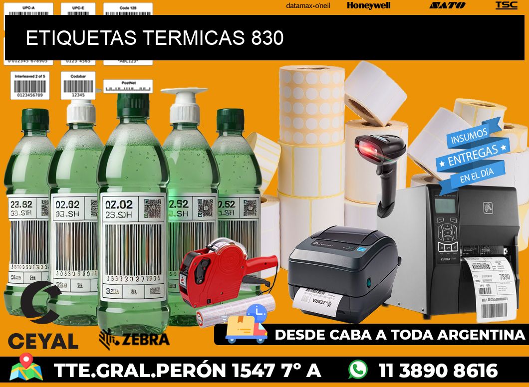 ETIQUETAS TERMICAS 830