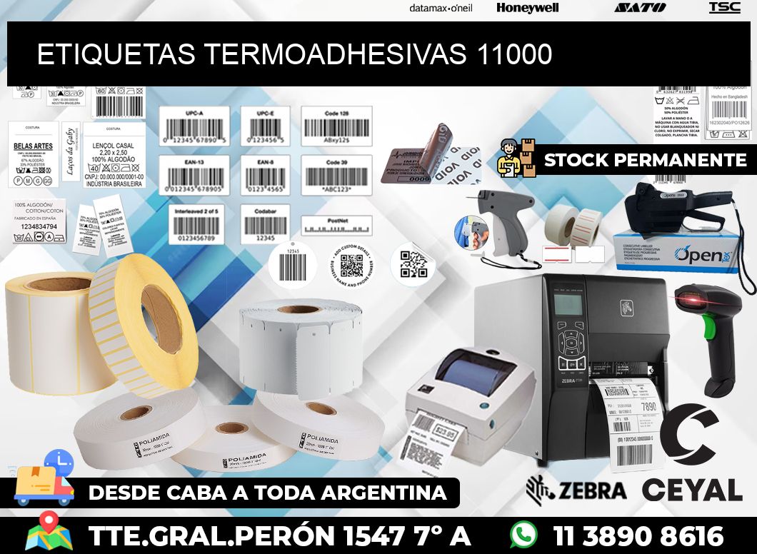 ETIQUETAS TERMOADHESIVAS 11000