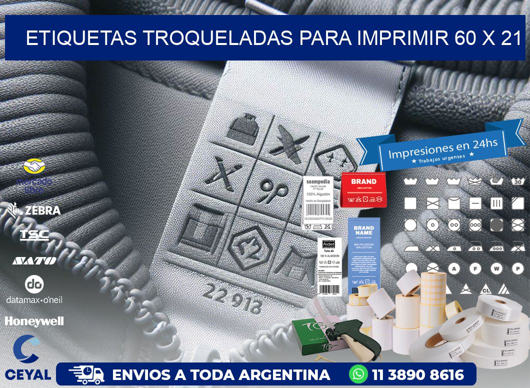 ETIQUETAS TROQUELADAS PARA IMPRIMIR 60 x 21