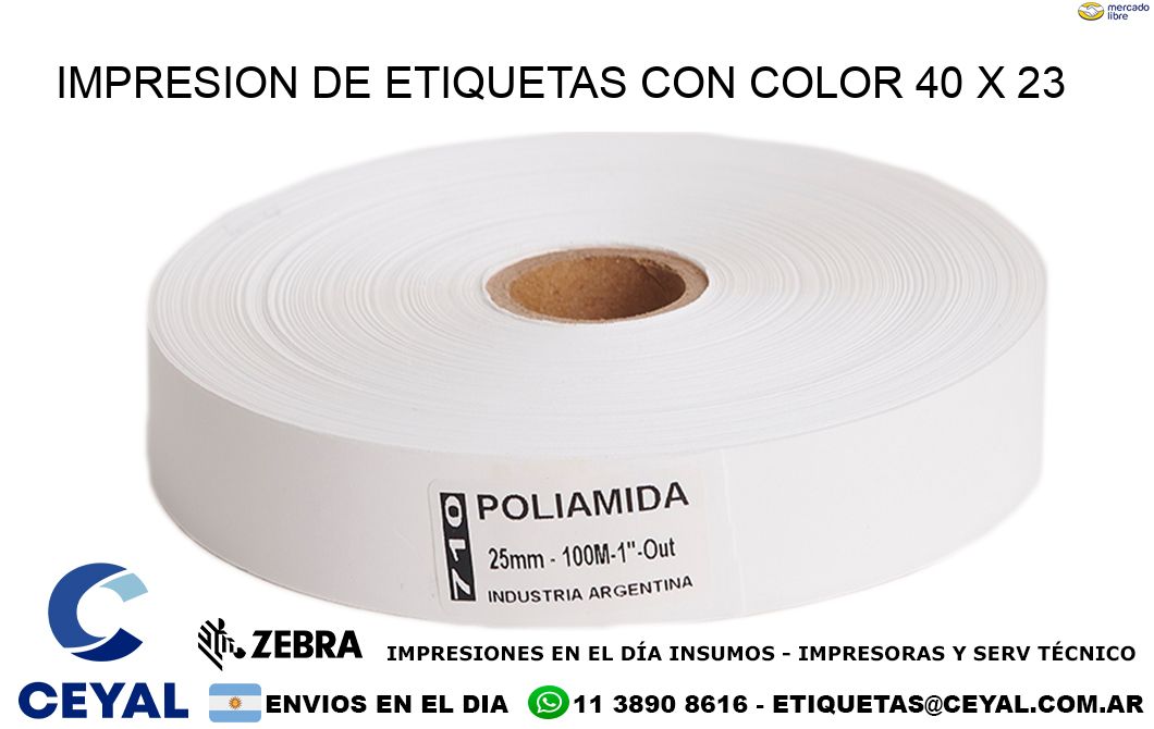IMPRESION DE ETIQUETAS CON COLOR 40 x 23