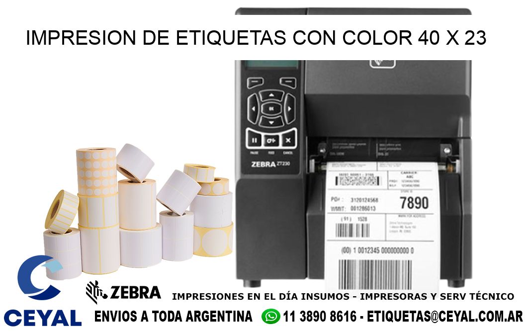 IMPRESION DE ETIQUETAS CON COLOR 40 x 23