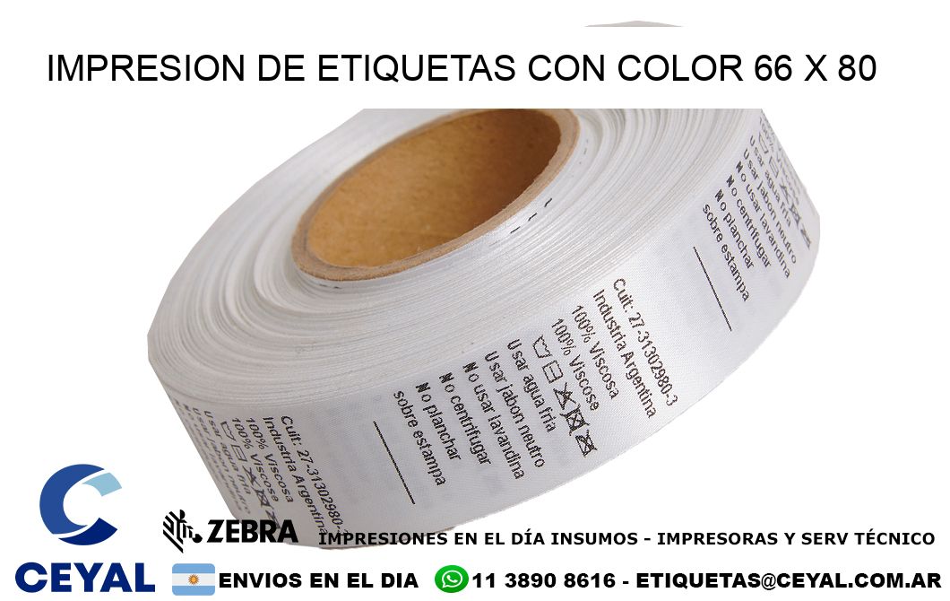 IMPRESION DE ETIQUETAS CON COLOR 66 x 80