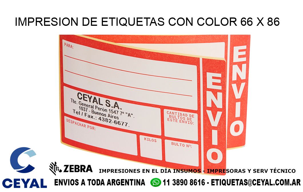 IMPRESION DE ETIQUETAS CON COLOR 66 x 86