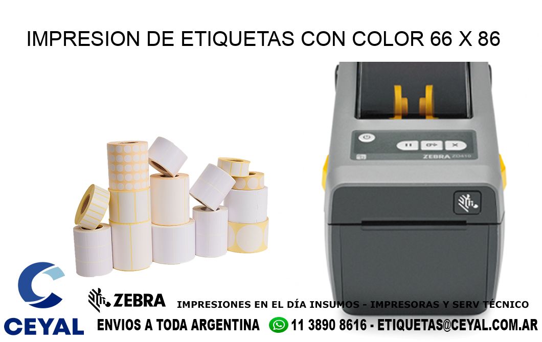 IMPRESION DE ETIQUETAS CON COLOR 66 x 86