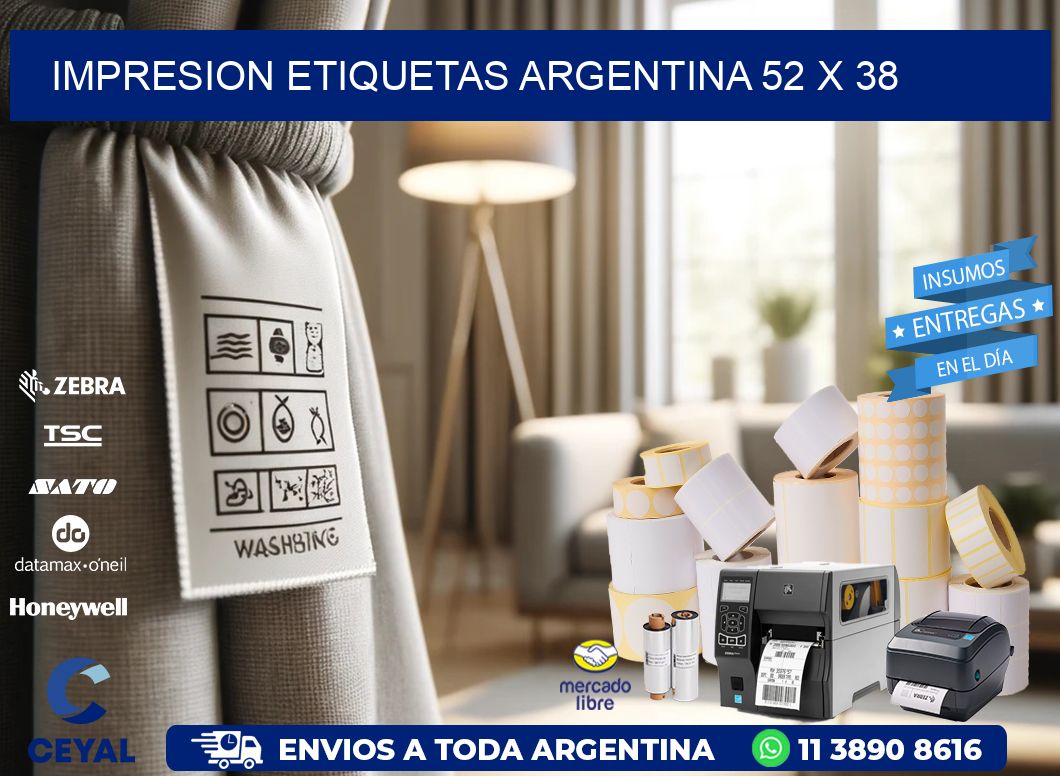 IMPRESION ETIQUETAS ARGENTINA 52 x 38