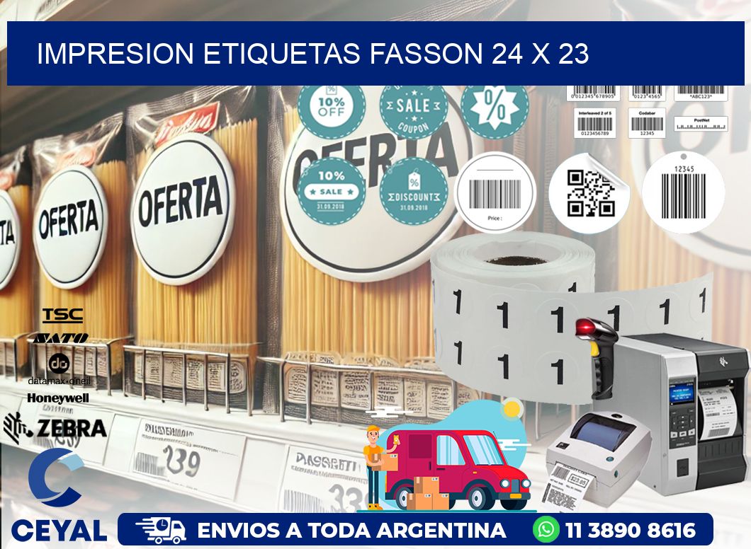 IMPRESION ETIQUETAS FASSON 24 x 23