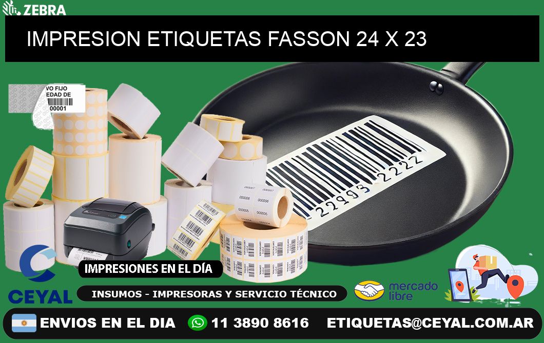 IMPRESION ETIQUETAS FASSON 24 x 23