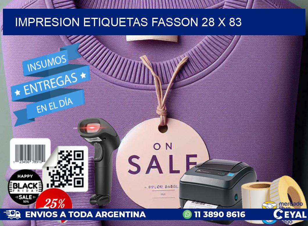 IMPRESION ETIQUETAS FASSON 28 x 83