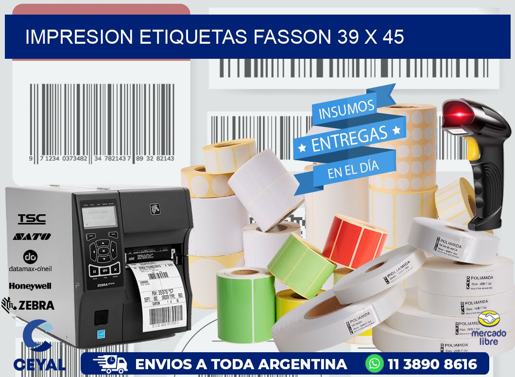 IMPRESION ETIQUETAS FASSON 39 x 45