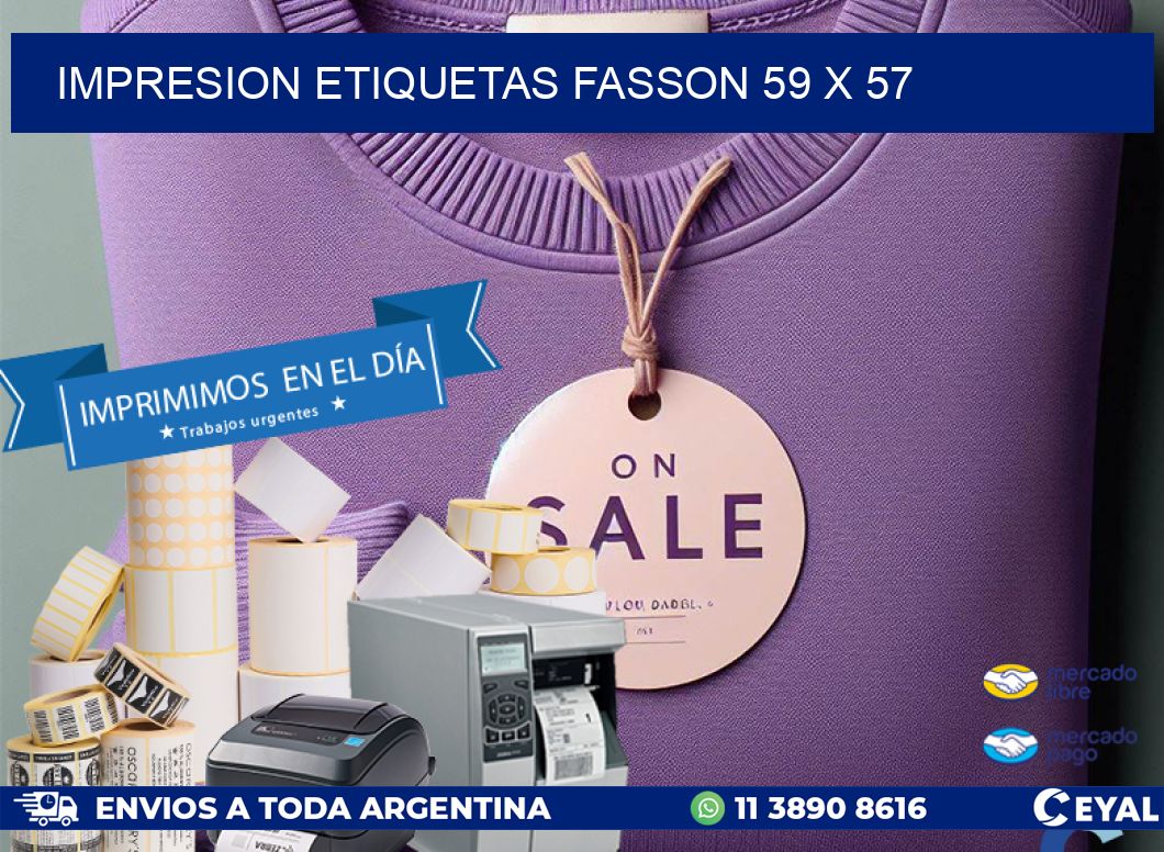 IMPRESION ETIQUETAS FASSON 59 x 57