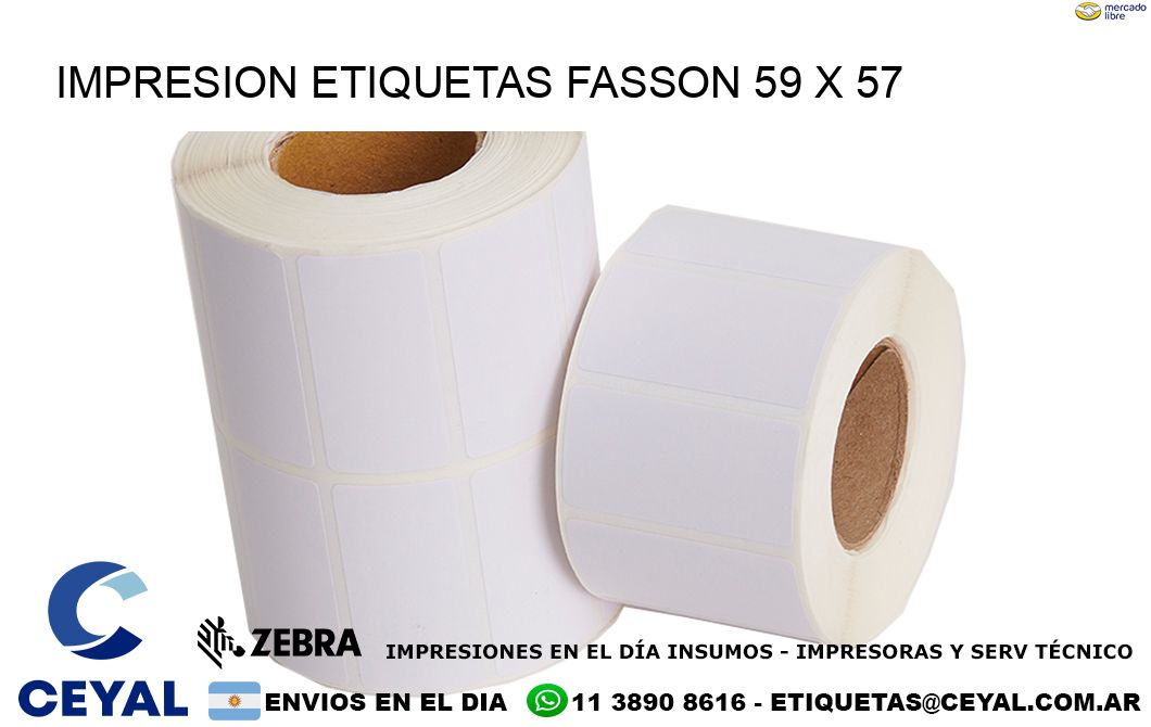 IMPRESION ETIQUETAS FASSON 59 x 57