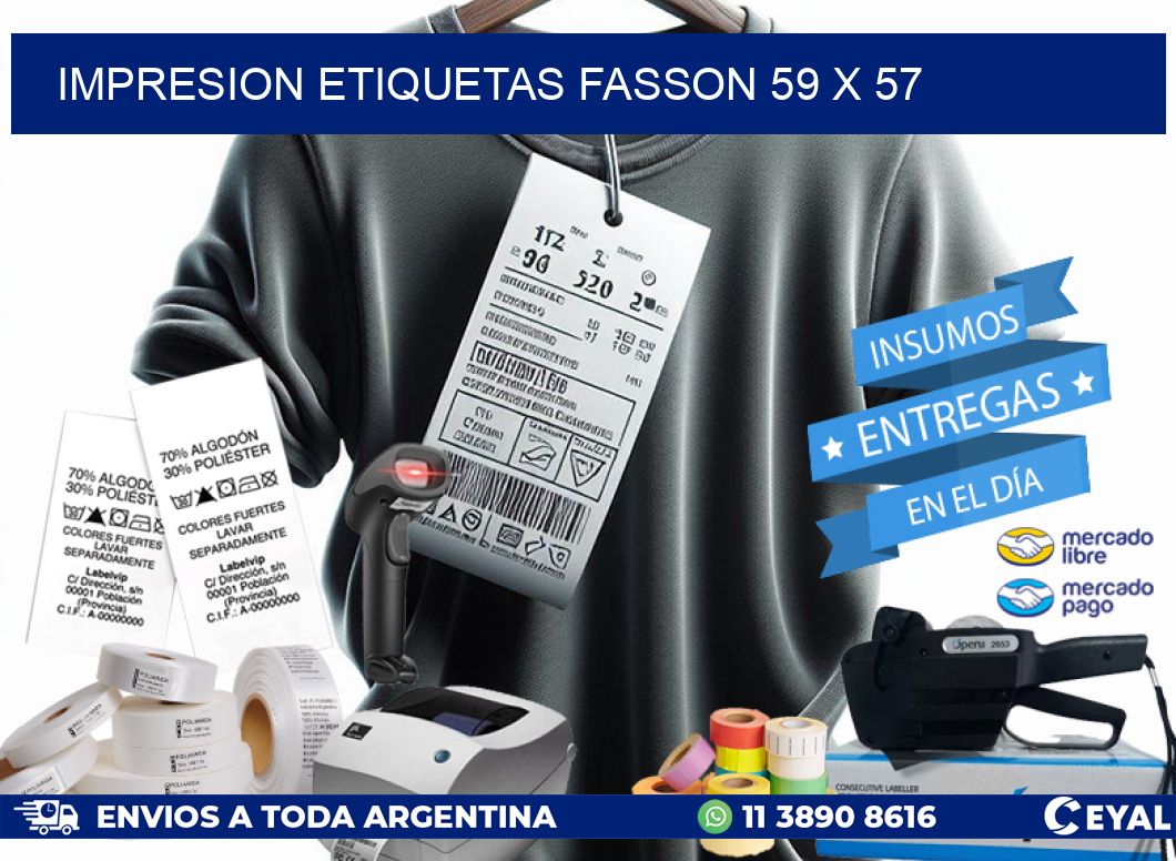 IMPRESION ETIQUETAS FASSON 59 x 57