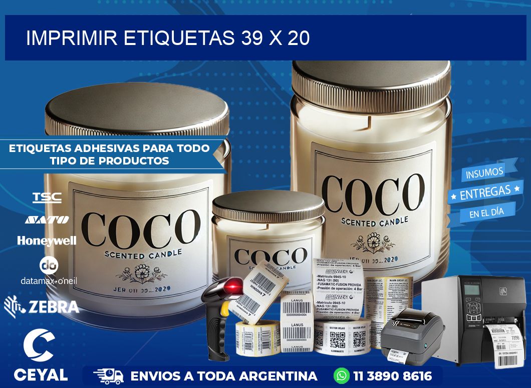 IMPRIMIR ETIQUETAS 39 x 20