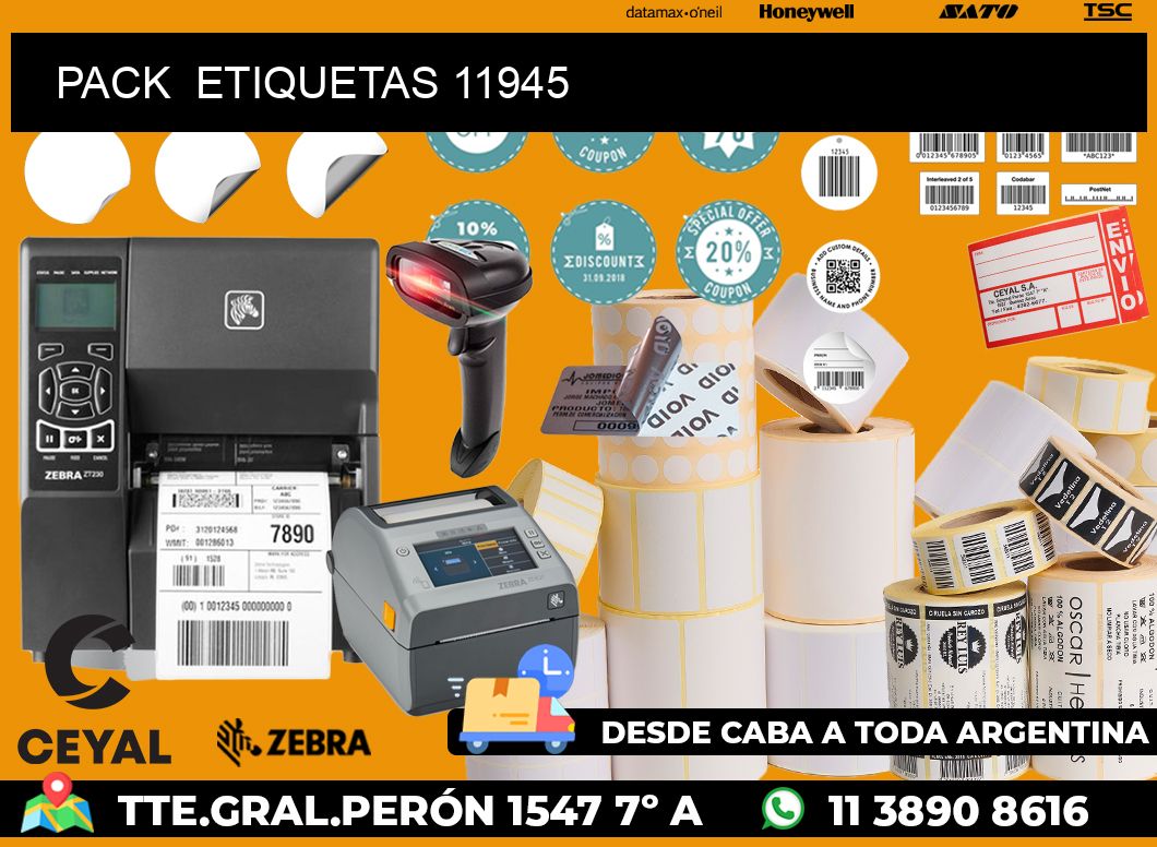 PACK  ETIQUETAS 11945