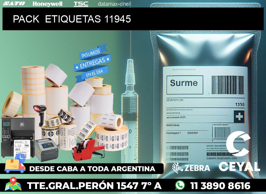 PACK  ETIQUETAS 11945