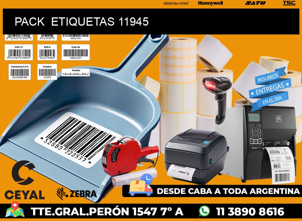 PACK  ETIQUETAS 11945