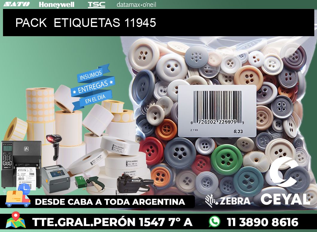 PACK  ETIQUETAS 11945