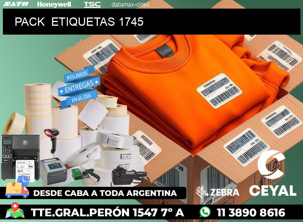 PACK  ETIQUETAS 1745
