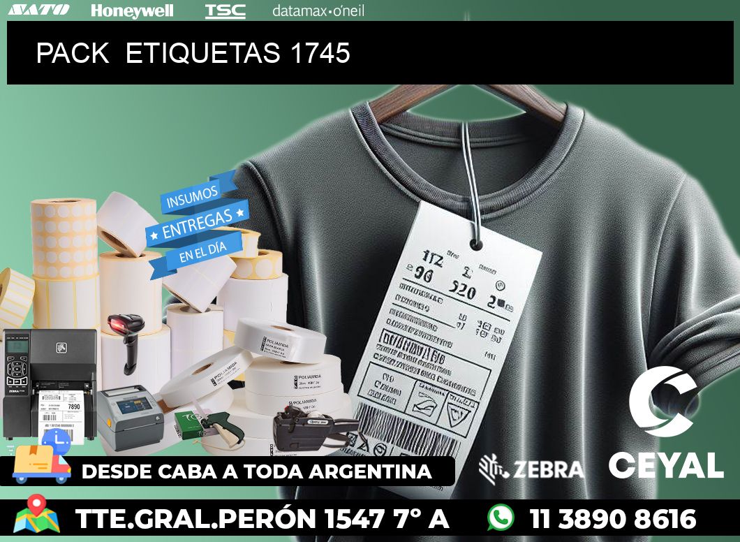 PACK  ETIQUETAS 1745