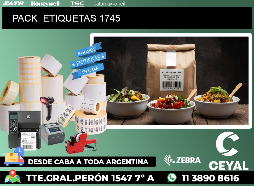 PACK  ETIQUETAS 1745