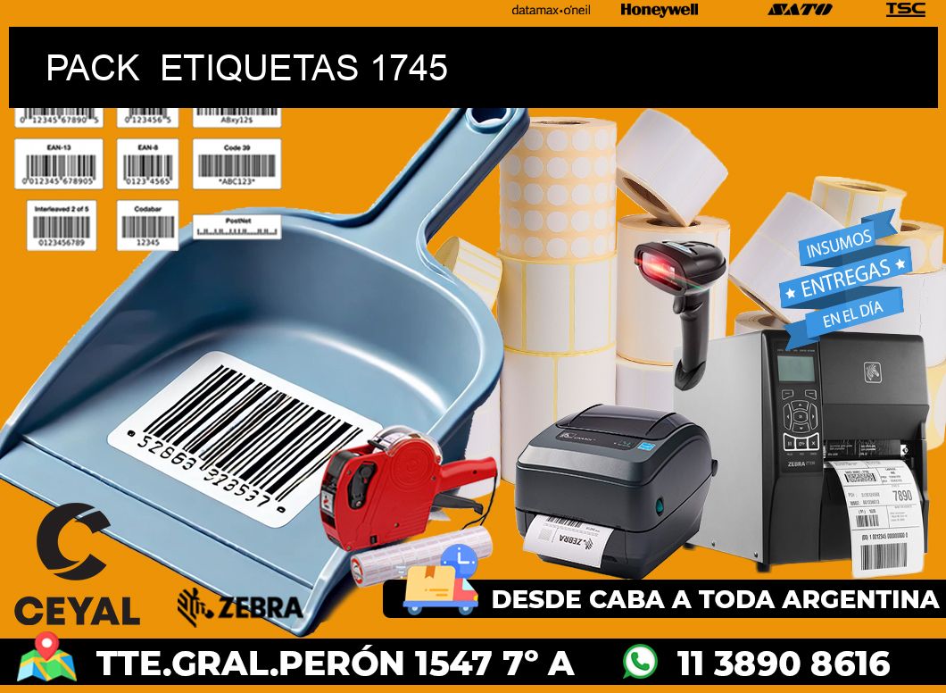 PACK  ETIQUETAS 1745