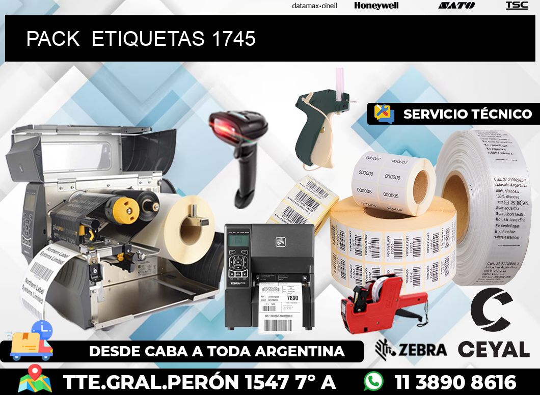 PACK  ETIQUETAS 1745