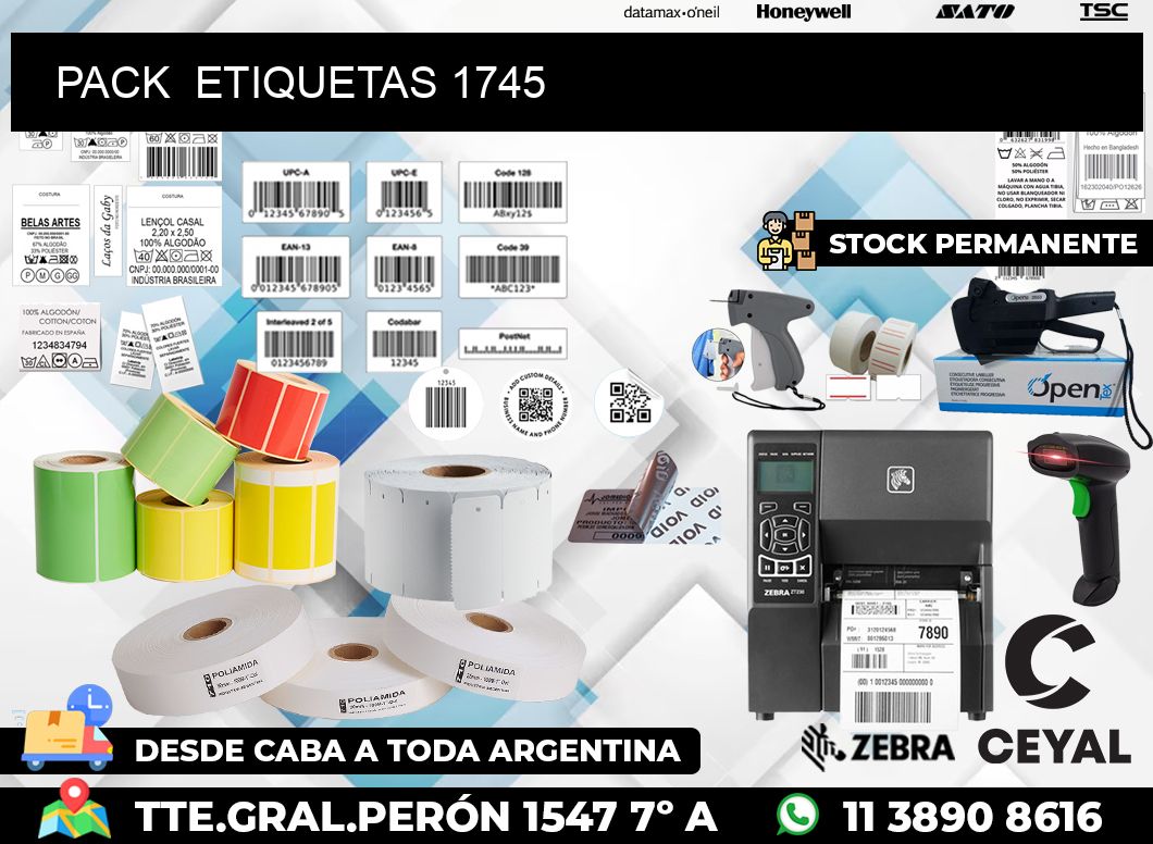 PACK  ETIQUETAS 1745