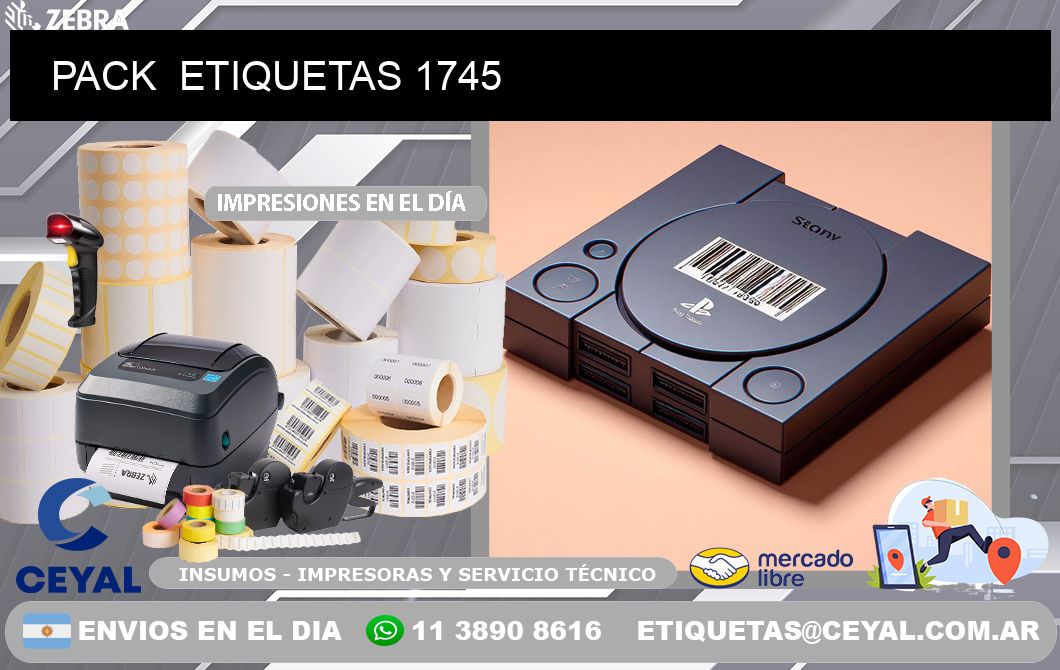 PACK  ETIQUETAS 1745