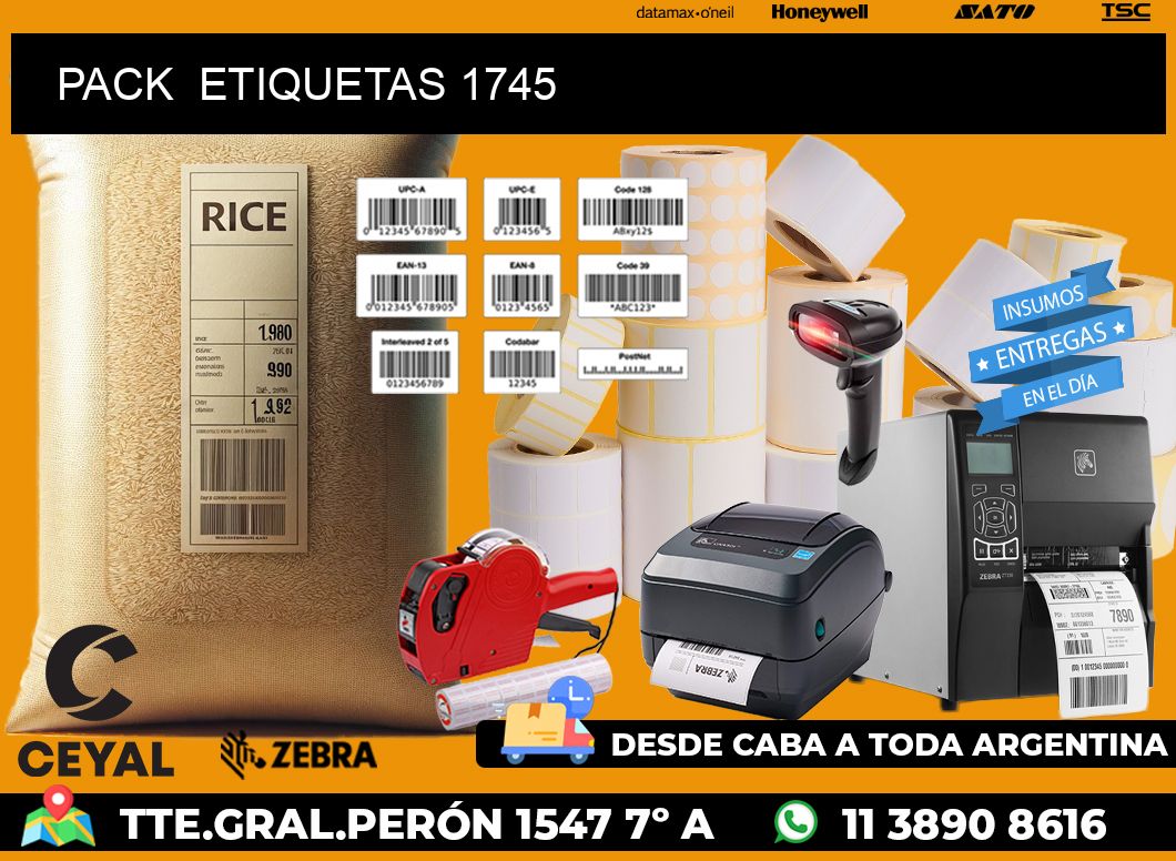 PACK  ETIQUETAS 1745