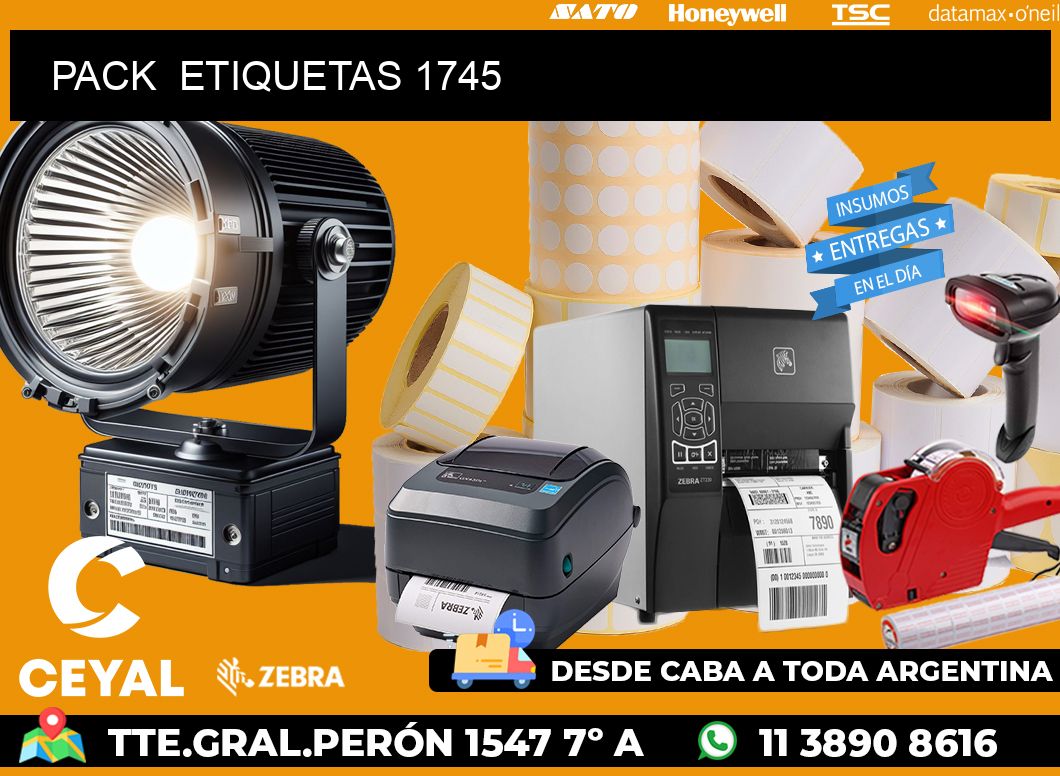 PACK  ETIQUETAS 1745