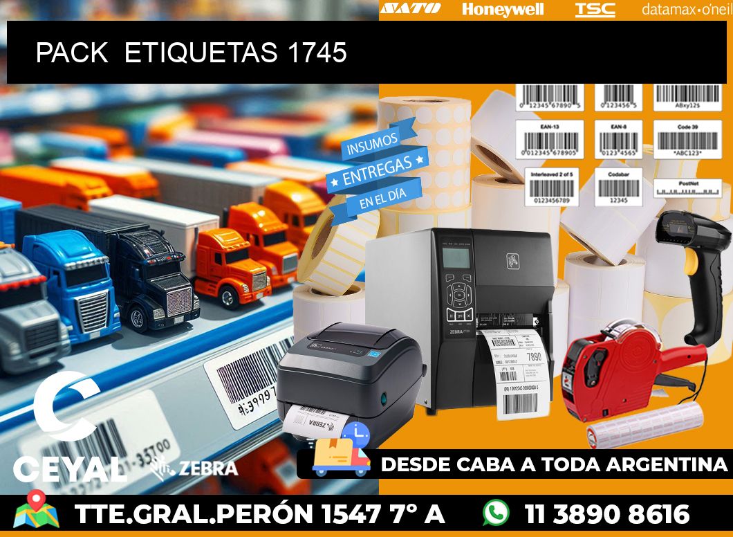 PACK  ETIQUETAS 1745