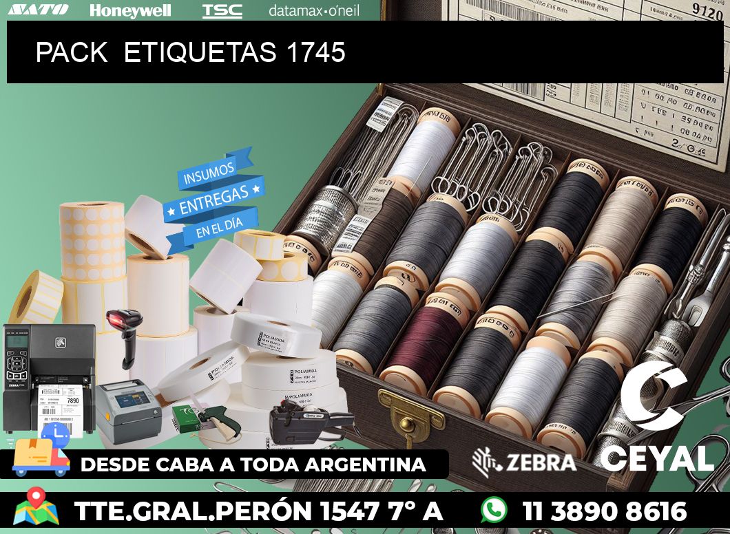 PACK  ETIQUETAS 1745
