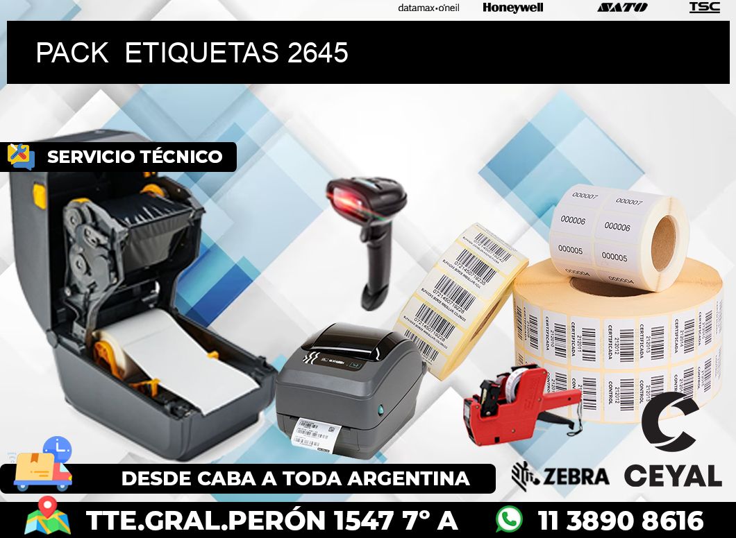 PACK  ETIQUETAS 2645
