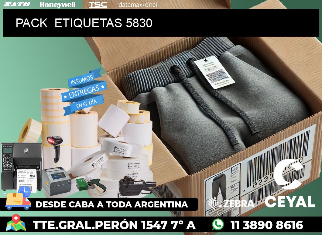 PACK  ETIQUETAS 5830