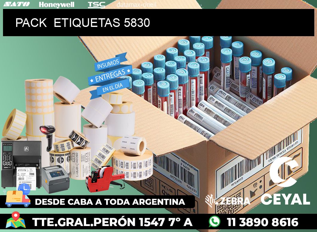 PACK  ETIQUETAS 5830