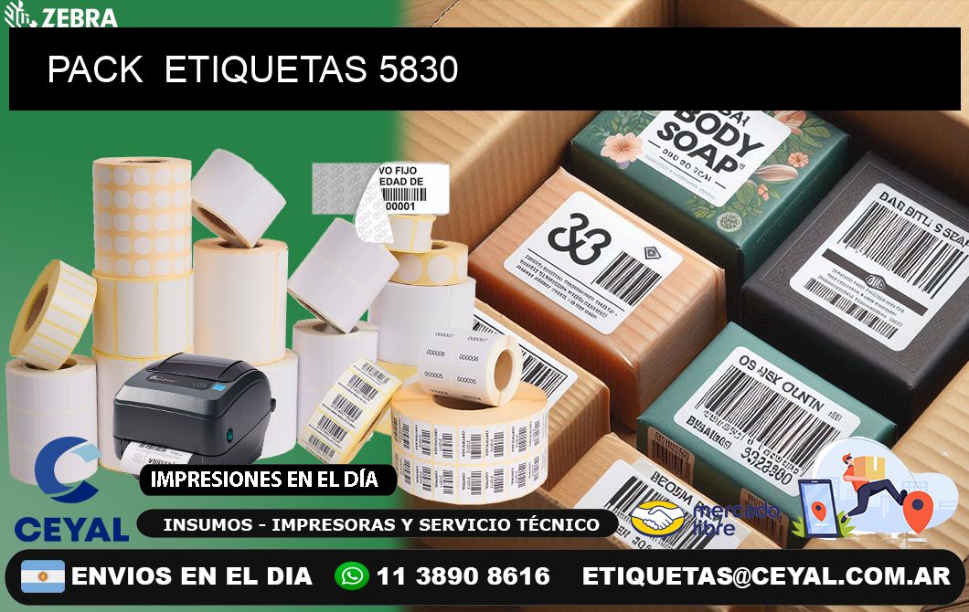 PACK  ETIQUETAS 5830