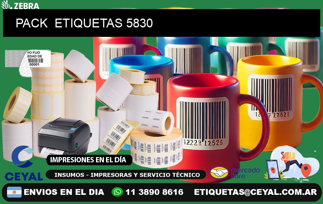 PACK  ETIQUETAS 5830