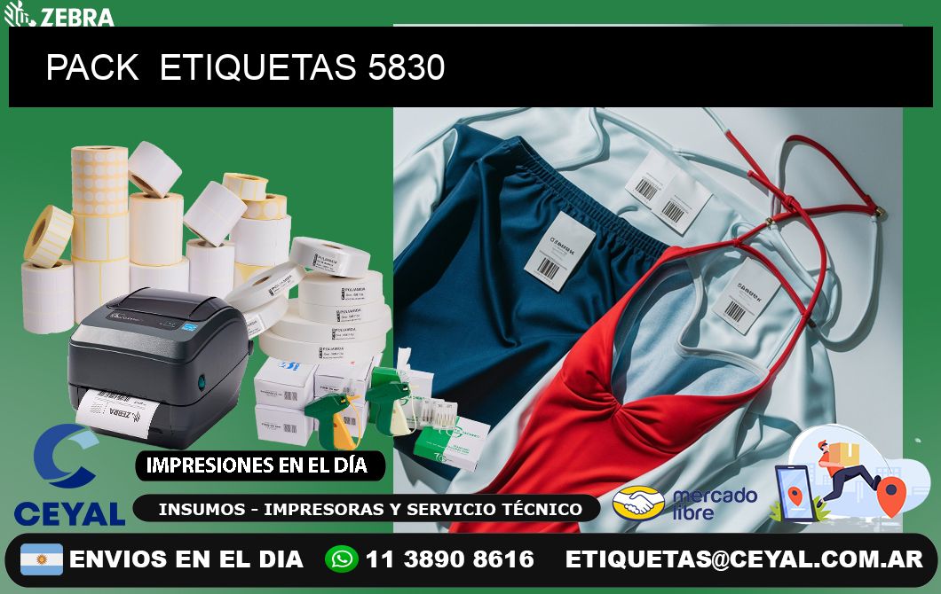 PACK  ETIQUETAS 5830