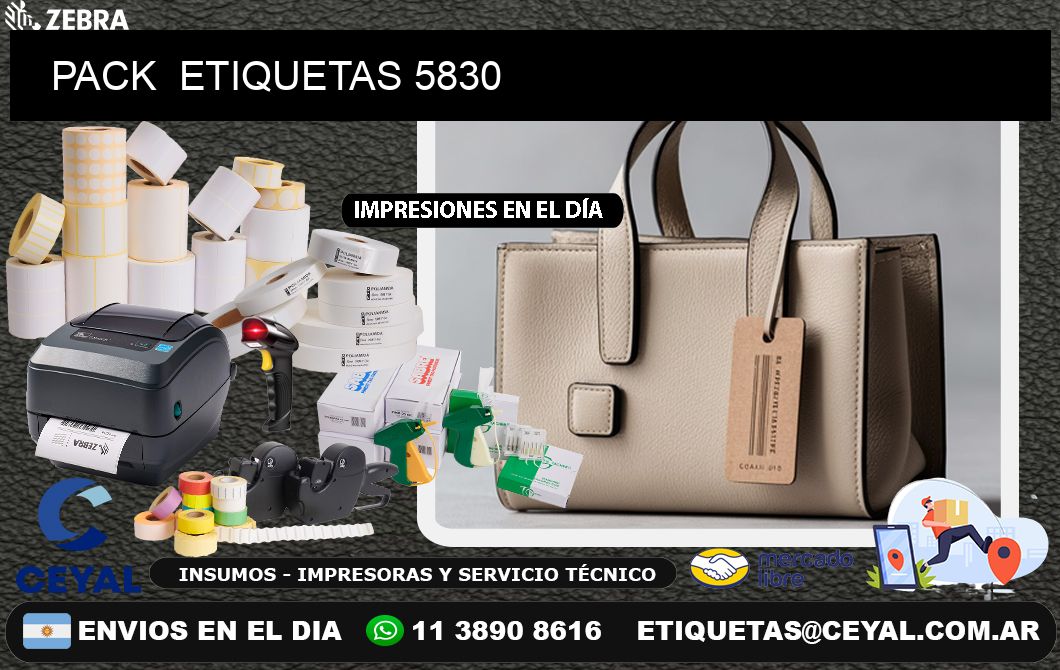 PACK  ETIQUETAS 5830