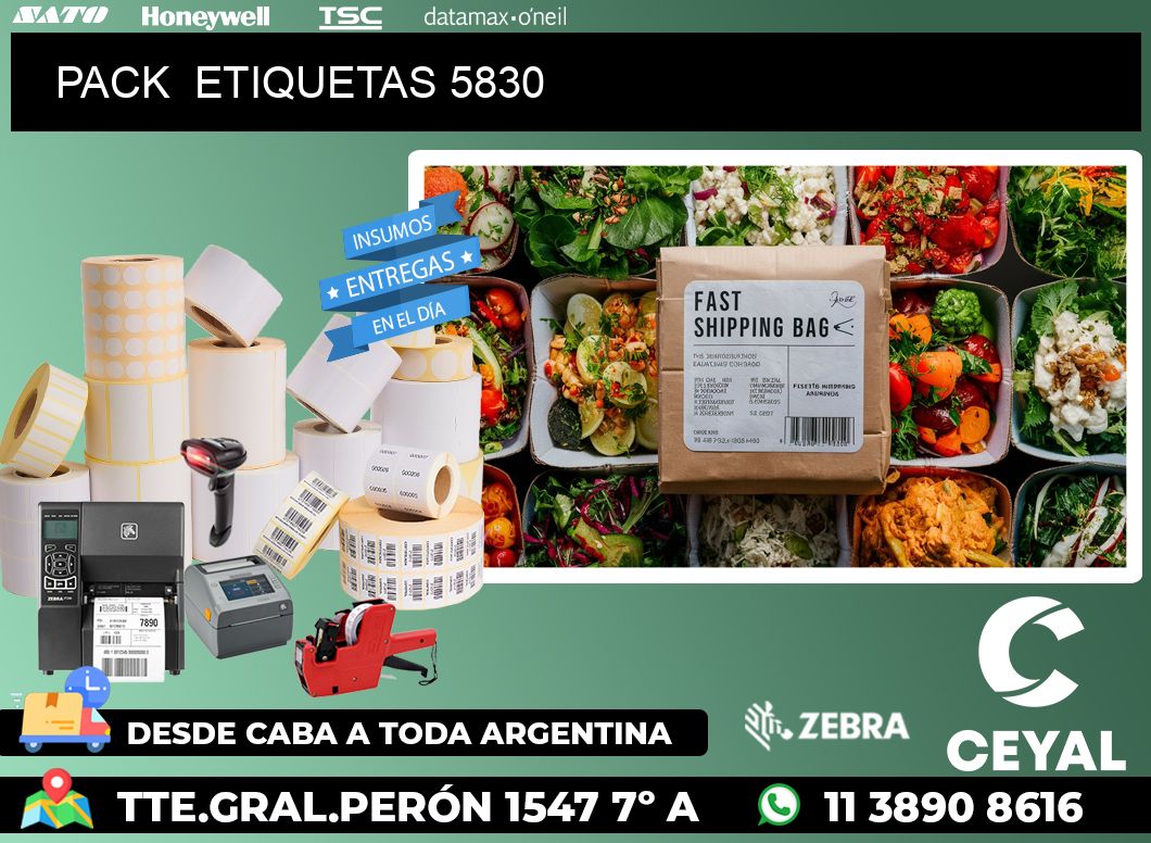 PACK  ETIQUETAS 5830