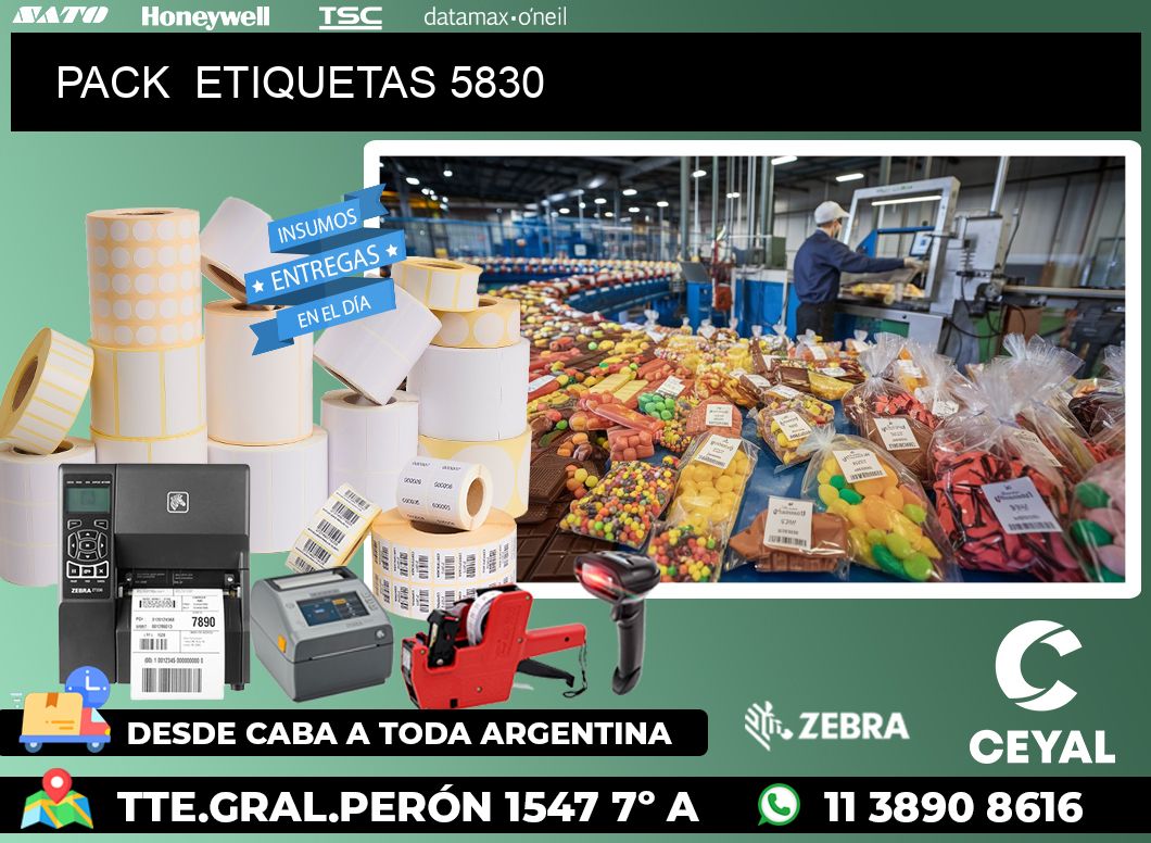 PACK  ETIQUETAS 5830