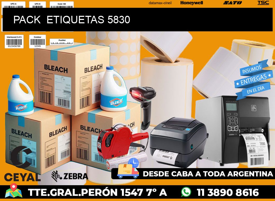 PACK  ETIQUETAS 5830