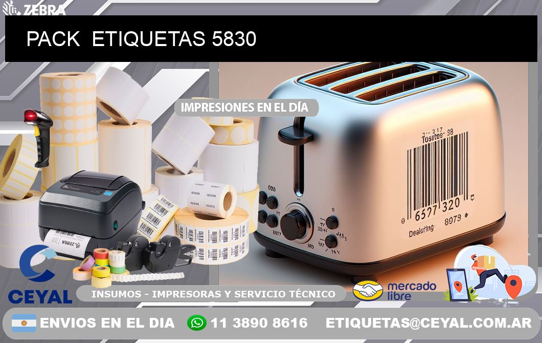 PACK  ETIQUETAS 5830