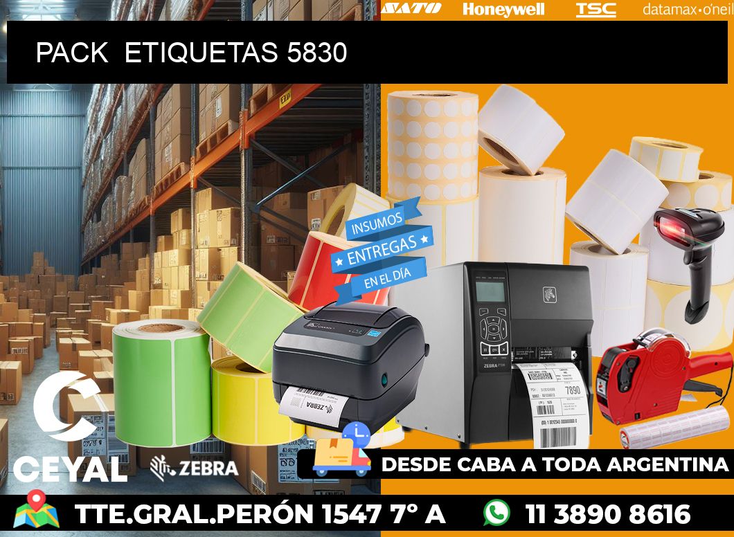 PACK  ETIQUETAS 5830