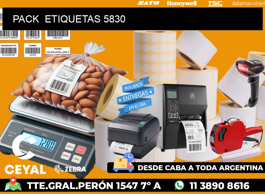 PACK  ETIQUETAS 5830