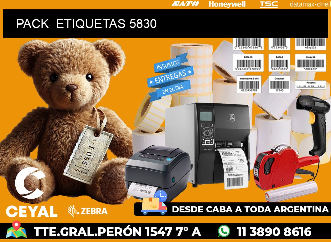 PACK  ETIQUETAS 5830