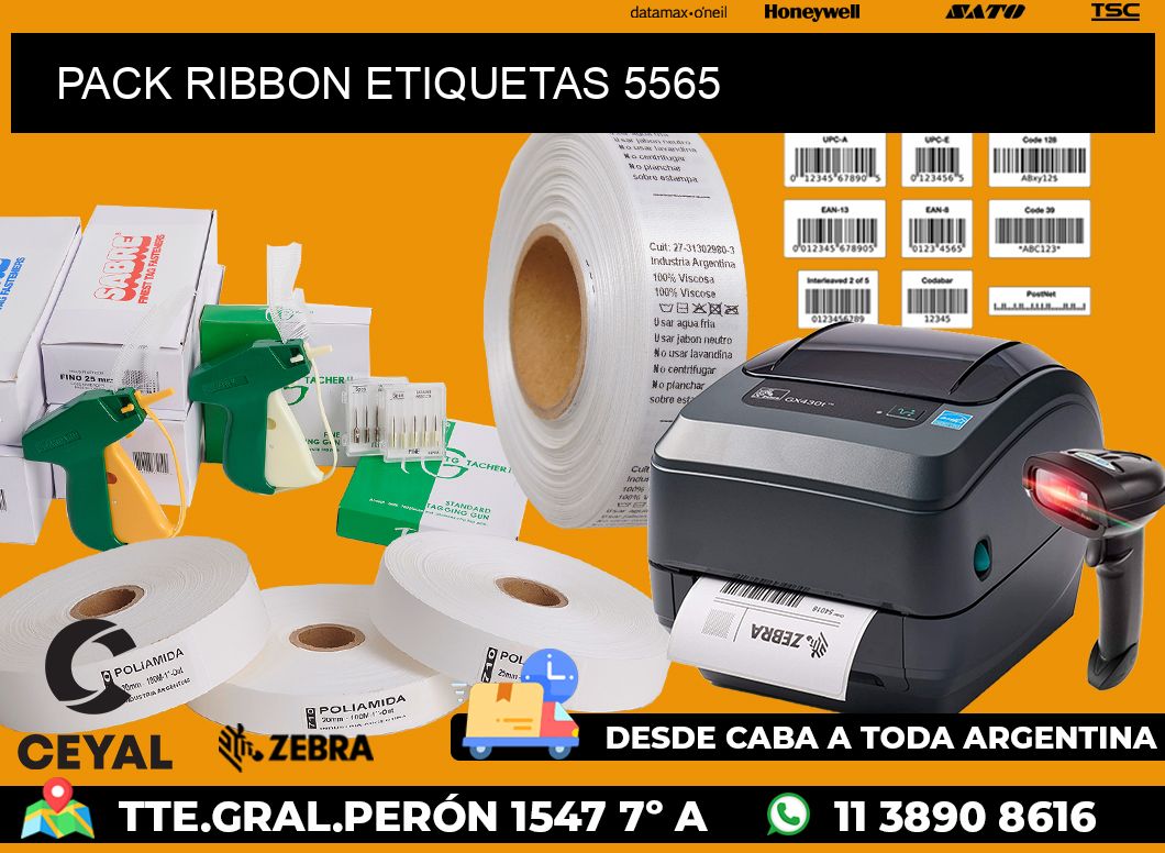 PACK RIBBON ETIQUETAS 5565