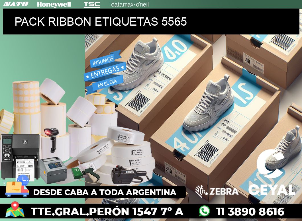 PACK RIBBON ETIQUETAS 5565