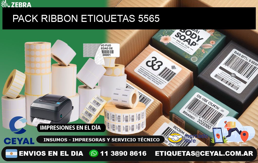 PACK RIBBON ETIQUETAS 5565
