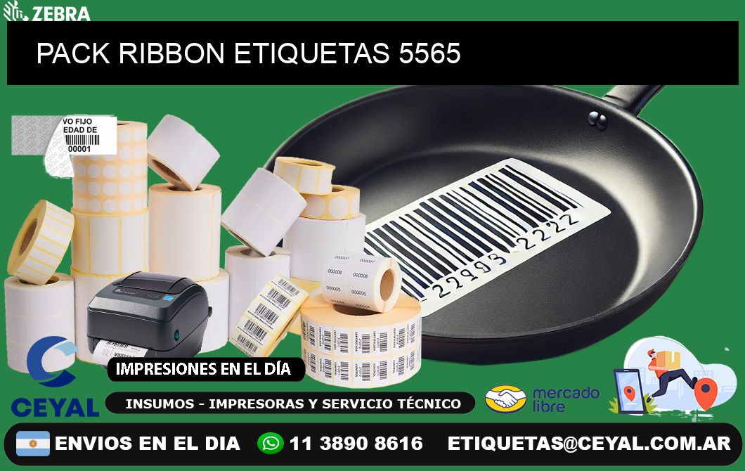 PACK RIBBON ETIQUETAS 5565